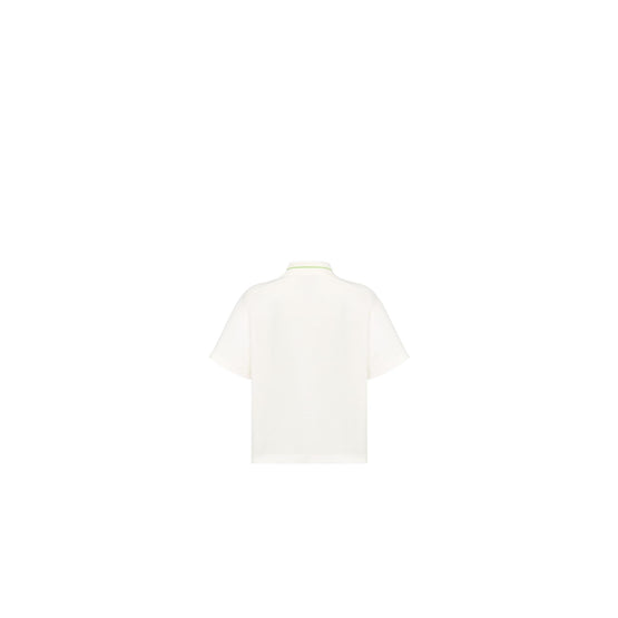 4WBM23POLAY013 - Kid Boy's Jersey Polo - 013 Blanc Lait
