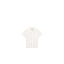 4WBM41SRTAY013 - New Born Boy's Woven Shirt - 013 Blanc Lait