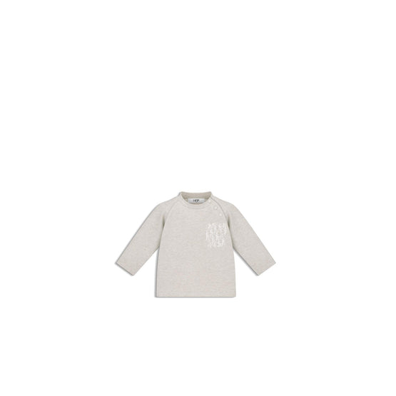 4WBM43TEEMY063 - New Born Boy's Jersey T-Shirt - 063 Beige Chiné
