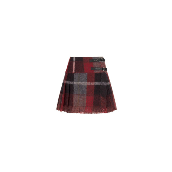 514J24A4014X3889 - Women's Knitwear Skirt - 3889 Fantaisie Rouge