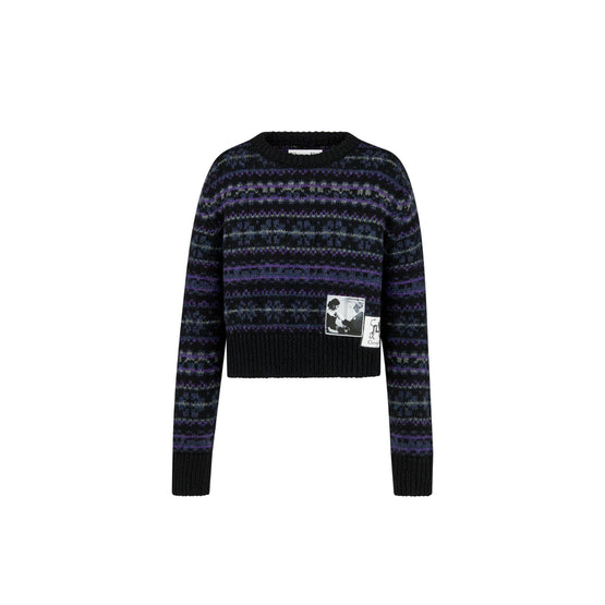 514S37A2023X5858 - Women's Knitwear  Pullover - 5858 Fantaisie Bleu