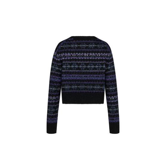 514S37A2023X5858 - Women's Knitwear  Pullover - 5858 Fantaisie Bleu