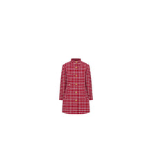 5SBM11COAPY69G - Kid Girl's Woven Coat - 69G Rouge/Or