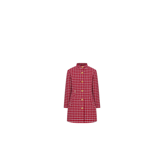 5SBM11COAPY69G - Kid Girl's Woven Coat - 69G Rouge/Or