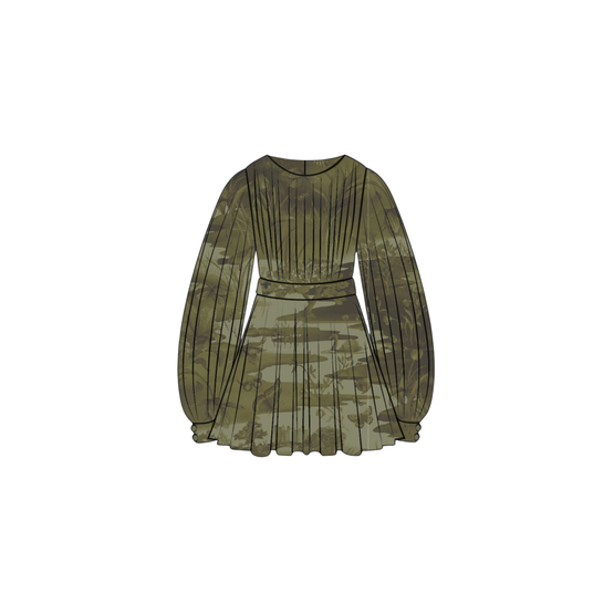 5SBM11DRSFY441 - Kid Girl's Woven Dress - 441 Kaki