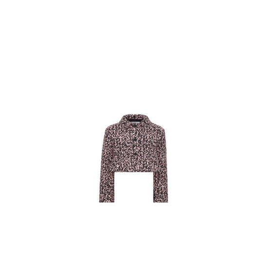 5SBM11JKTCY76A - Kid Girl's Woven Jacket - 76A Rose/Noir