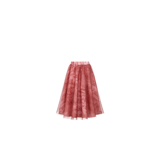 5SBM11SKTFY386 - Kid Girl's Woven Skirt - 386 Framboise