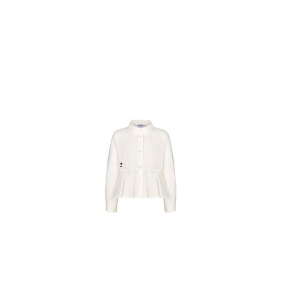 5SBM11SRTAY013 - Kid Girl's Woven Shirt - 013 Blanc Lait