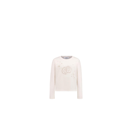 5SBM13TEEEY018 - Kid Girl's Jersey T-Shirt - 018 Blanc Vanille