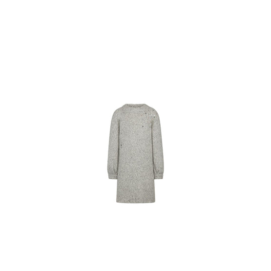 5SBM14DRSDY932 - Kid Girl's Knit Dress - 932 Gris Chiné