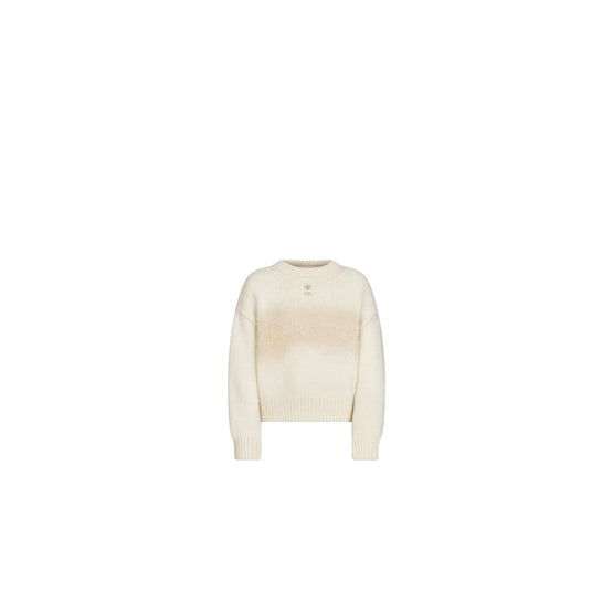 5SBM14PULFY74A - Kid Girl's Knit Sweater - 74A Blanc Lait/Or