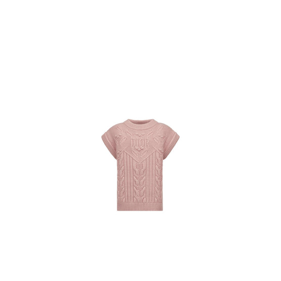 5SBM14PULOY329 - Kid Girl's Knit Sweater - 329 Vieux Rose