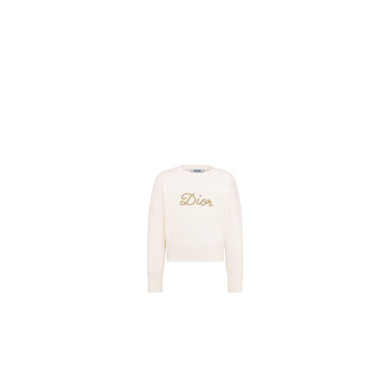 5SBM14PULTY013 - Kid Girl's Knit Sweater - 013 Blanc Lait