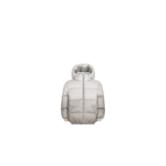 5SBM21PUFCY15H - Kid Boy's Woven Puffer - 15H Beige/Gris