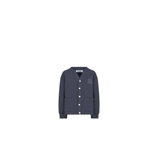 5SBM23CARHY538 - Kid Boy's Jersey Cardigan - 538 Bleu Marine