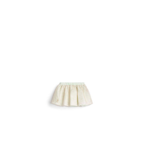 5SBM31SKTEY73I - New Born Girl's Woven Skirt - Y73I Vert/Or