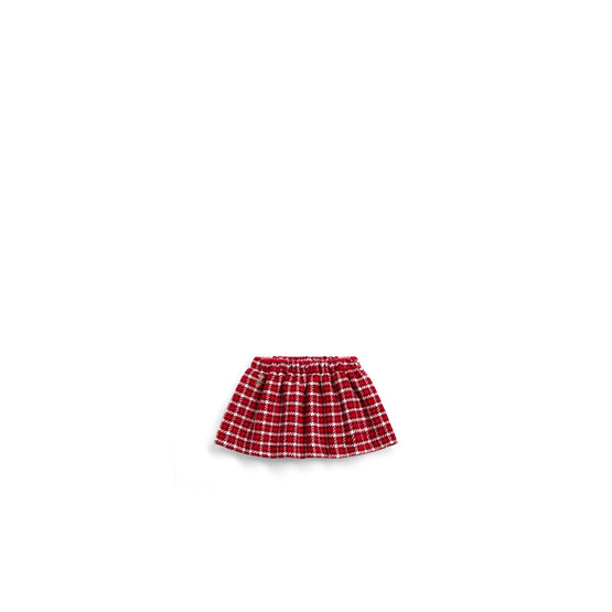 5SBM31SKTPY69G - New Born Girl's Woven Skirt - 69G Rouge/Or