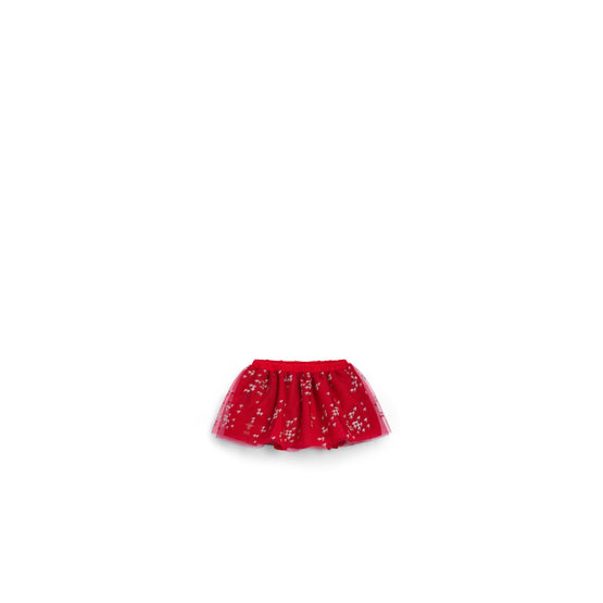5SBM31SKTSY69G - New Born Girl's Woven Skirt - 69G Rouge/Or