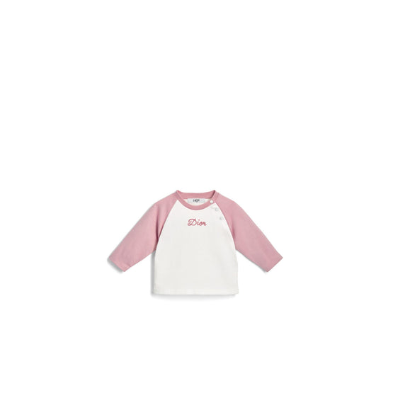 5SBM33TEEBY135 - New Born Girl's Jersey T-Shirt - 135 Blanc/Rose
