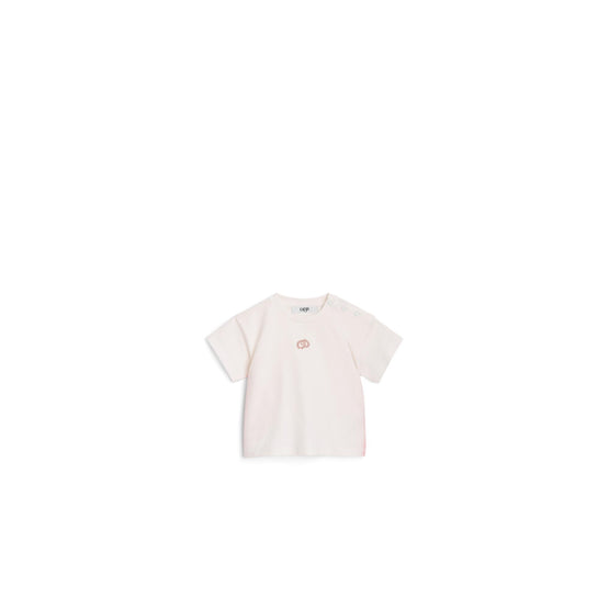 5SBM33TEEFY018 - New Born Girl's Jersey T-Shirt - 018 Blanc Vanille
