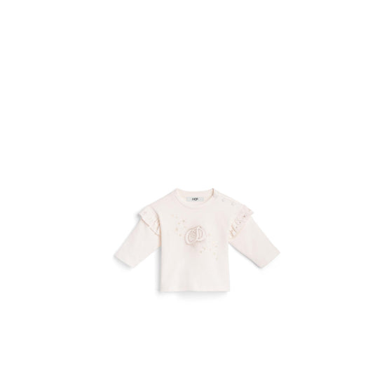 5SBM33TEEJY018 - New Born Girl's Jersey T-Shirt - 018 Blanc Vanille