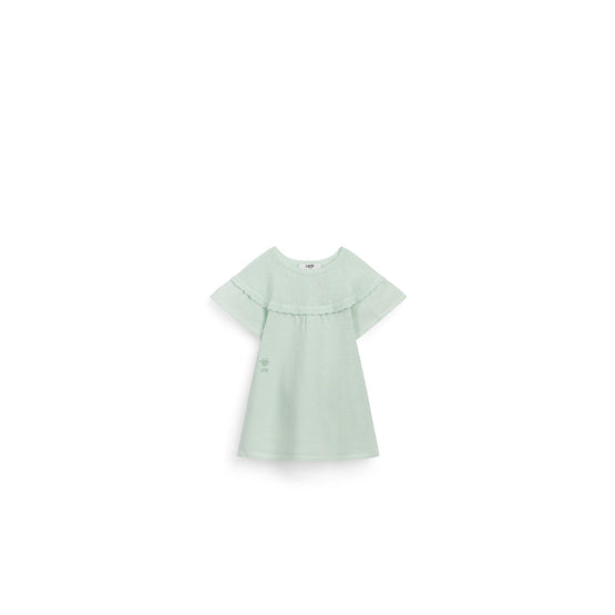 5SBM34DRSBY407 - New Born Girl's Knit Dress - 407 Celadon