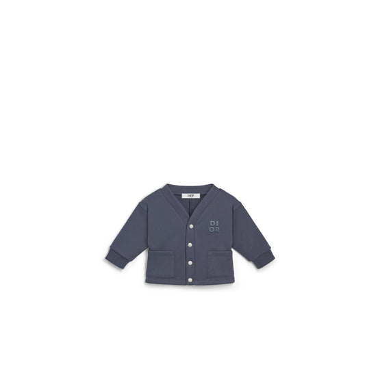 5SBM43CARHY538 - New Born Boy's Jersey Cardigan - 538 Bleu Marine