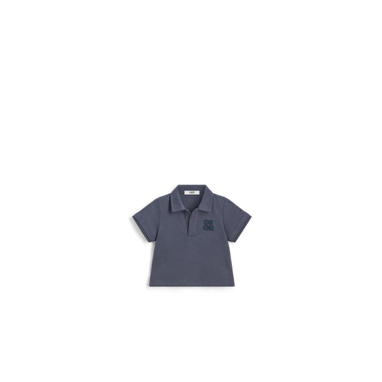 5SBM43POLCY538 - New Born Boy's Jersey Polo - 538 Bleu Marine