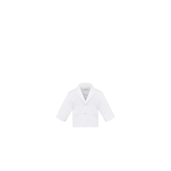 8EBM41JKTVY001 - New Born Boy's Woven Jacket - 001 Blanc