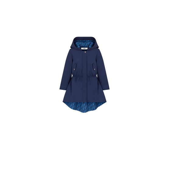 9HBM11RCTOY547 - Kid Girl's Woven Raincoat - 547 Nuit