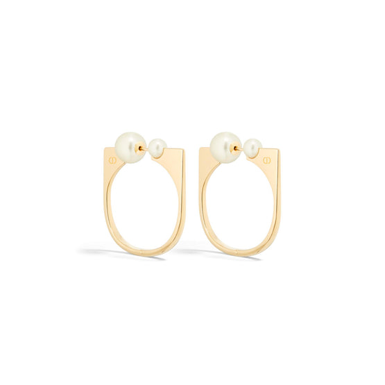 E3196WOMRSD301 - Women's Earrings - 301 Gold/White