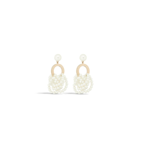 E3357WOMRSD301 - Women's Earrings - 301 Gold/White