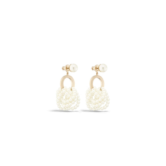 E3357WOMRSD301 - Women's Earrings - 301 Gold/White