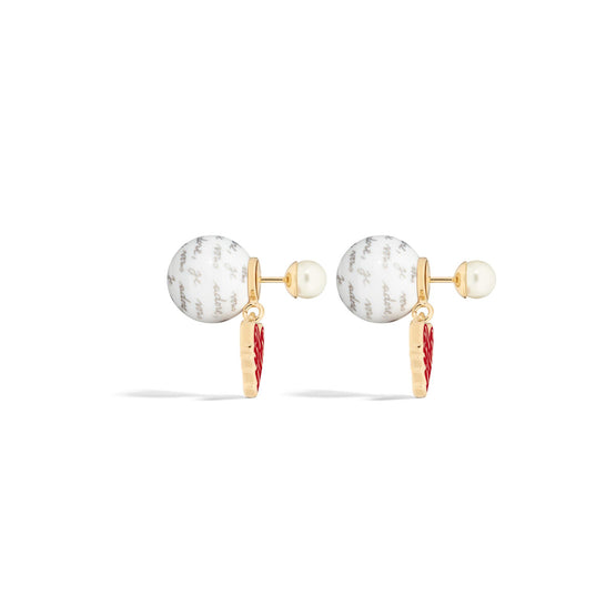 E3397WOMLQD309 - Women's Earrings - 309 Gold/Red