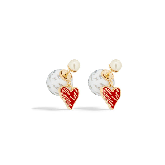E3397WOMLQD309 - Women's Earrings - 309 Gold/Red
