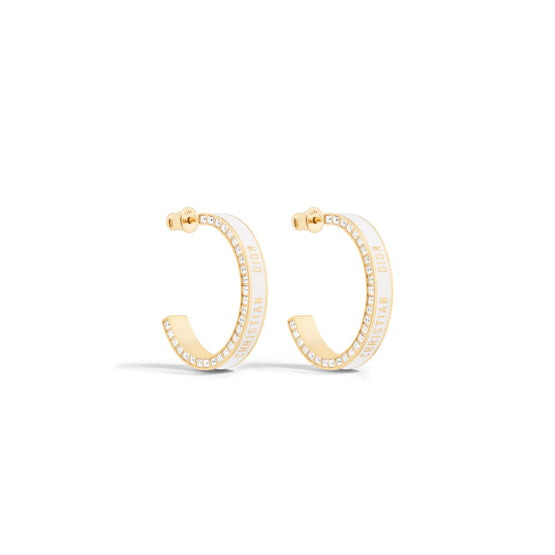 E3473WOMLQD301 - Women's Earrings - 301 Gold/White