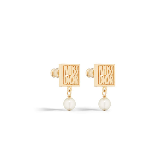 E3559WOMRSD301 - Women's Earrings - 301 Gold/White