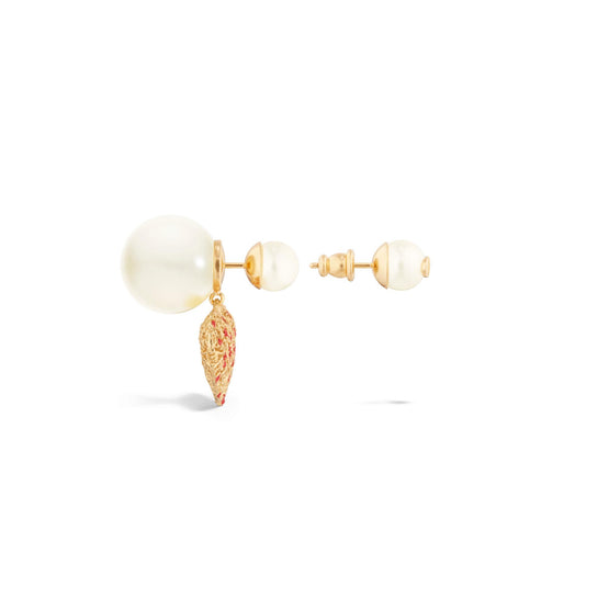 E3729WOMLQD309 - Women's Earrings - 309 Gold/Red
