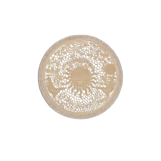 HYO04RRB0UC100 - Riviera Macrame Placemat - 100 Beige