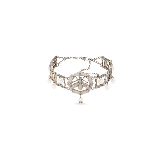 N3068WOMFWD21W - Women's Necklace - 21W Warm Silver/White