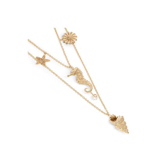 N3080WOMFWD301 - Women's Necklace - 301 Gold/White