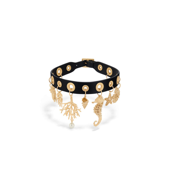 N3144WOMCMD307 - Women's Necklace - 307 Gold/Black