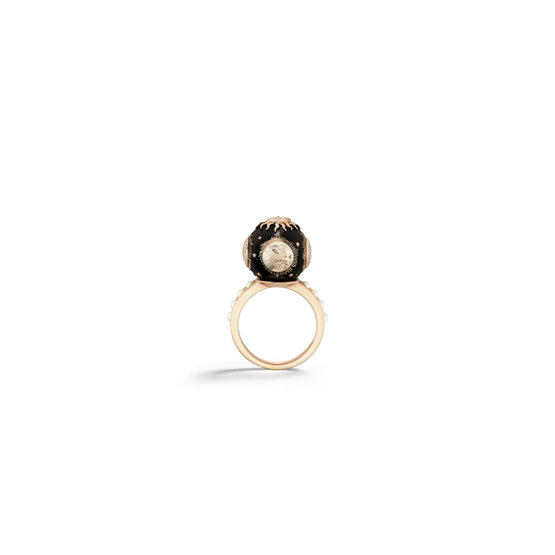 R2128WOMLQD307 - Women's Ring - 307 Gold/Black