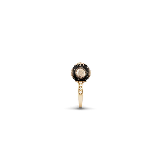 R2128WOMLQD307 - Women's Ring - 307 Gold/Black