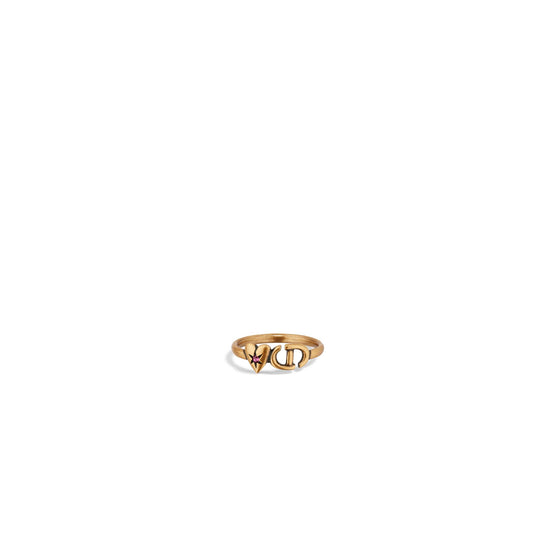 R2227WOMCYD77P - Women's Ring - 77P Antique Gold/Fuchsia