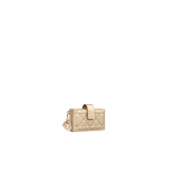 S0074ONHNM34Y - Women's Small Shape Card Holder - 34Y Platinum Metal