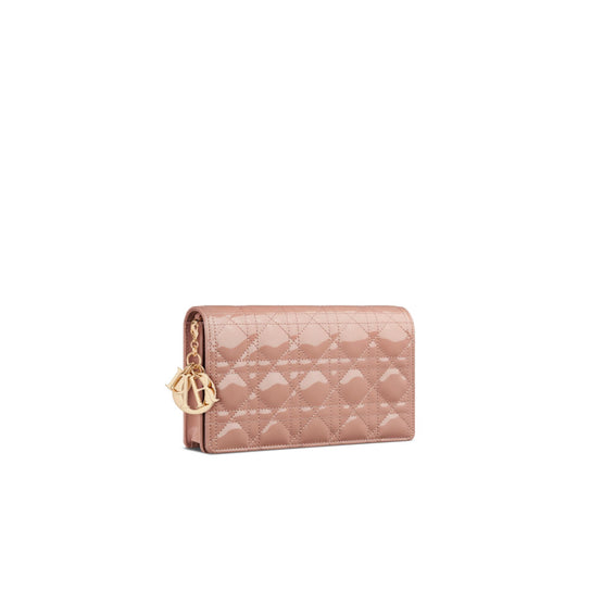 S0204OVRBM49P - Women's Lady Dior Calfskin Pouch - 49P Rose De Vent