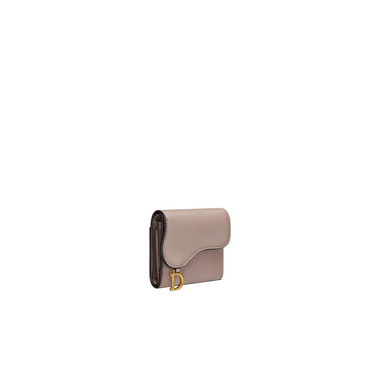 S5652CCEHM30G - Women's Saddle Medium Goatskin Wallet - 30G Taupe