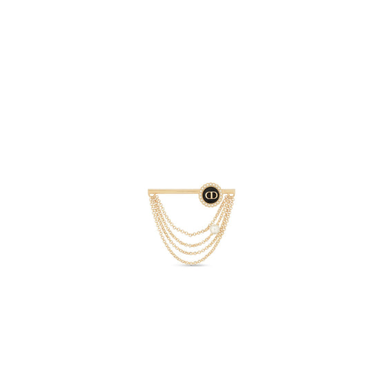 V1279WOMVED307 - Women's Brooch - 307 Gold/Black