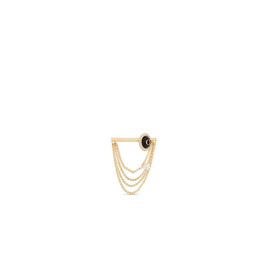 V1279WOMVED307 - Women's Brooch - 307 Gold/Black